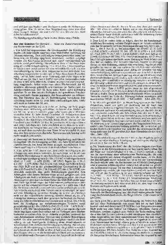 Vorschauseite 2: Verhaltensbedingte Kündigung - Auflösung