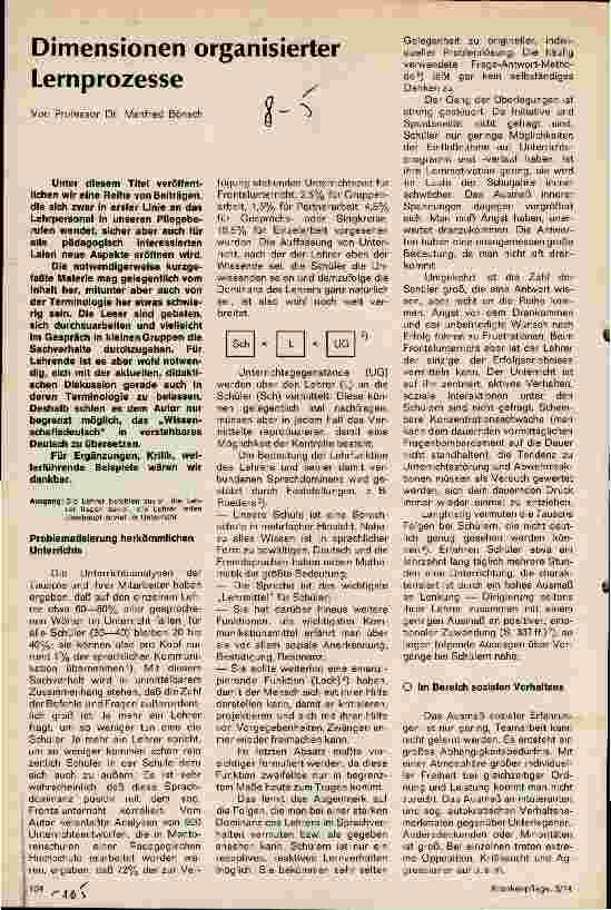 Vorschauseite 1: Dimensionen organisierter Lernprozesse