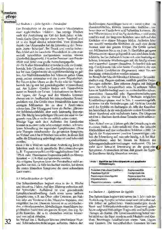 Vorschauseite 2: Syphilis Die klassischen Geschlechtskrankheiten