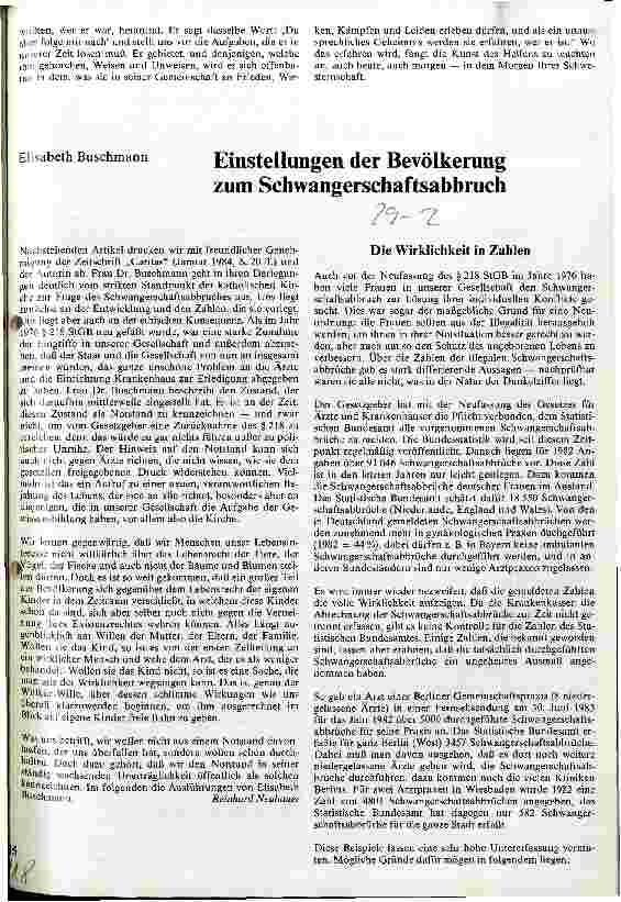 Vorschauseite 1: Einstellungen der Bevölkerung zum Schwangerschaftsabbruch