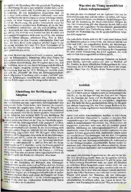 Vorschauseite 3: Einstellungen der Bevölkerung zum Schwangerschaftsabbruch