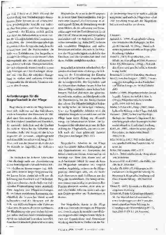 Vorschauseite 3: Der biografische Ansatz in der Pflege