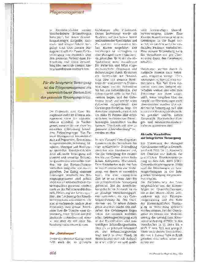 Vorschauseite 3: Das deutsche Gesundheitssystern in der Krise?Teil 2: Der Managed Care-Ansatz: eine gesundheitsökonomische Betrachtung