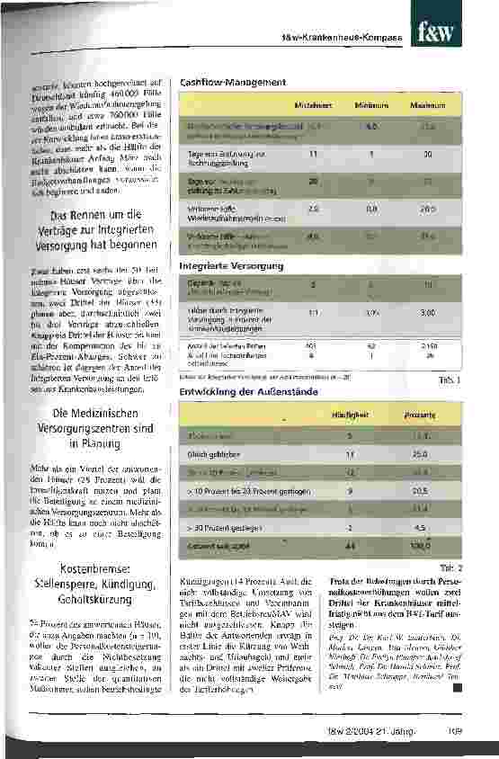 Vorschauseite 2: Hemmen die DRG den Zahlungsfluss? f&w-Trendanalyse zur Liquiditätssituation der Krankenhäuser