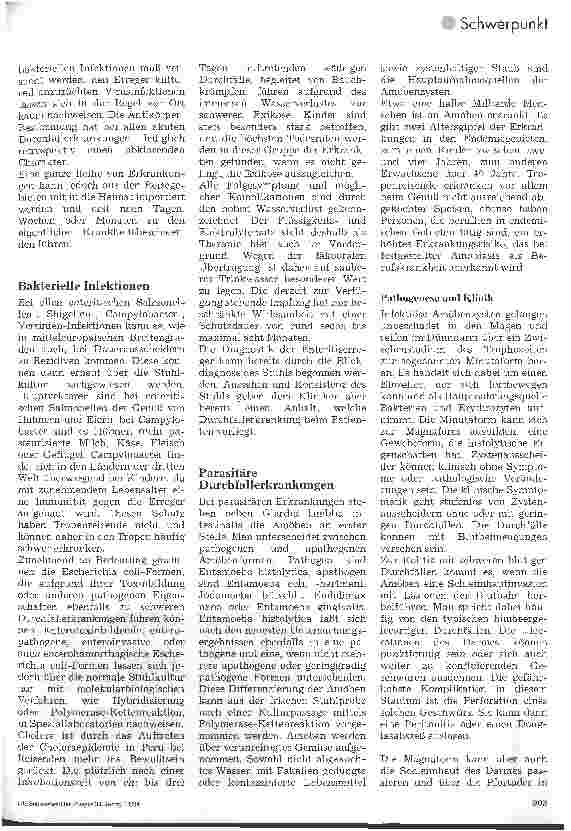 Vorschauseite 2: Durchfallerkrankungen nach Auslandsaufenthalten in tropischen und subtropischen Gebieten
