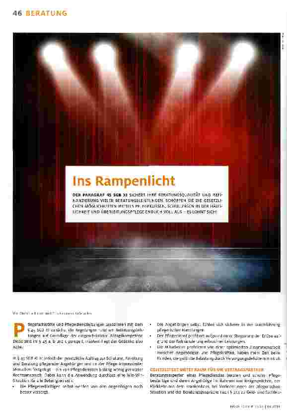 Vorschauseite 1: Ins Rampenlicht