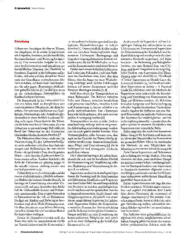 Vorschauseite 2: Nutzung von Supervision im geburtshilflichen Kontext