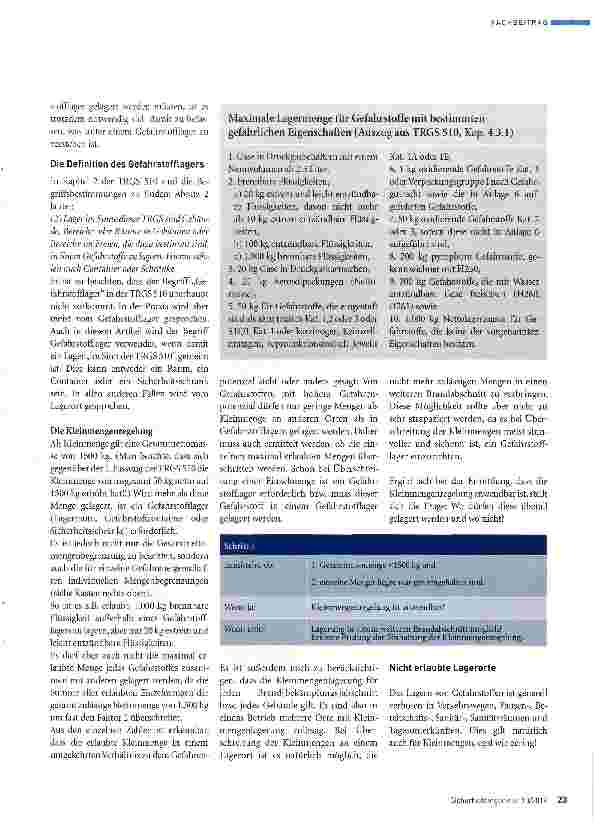 Vorschauseite 2: Die Kleinmengenregelung