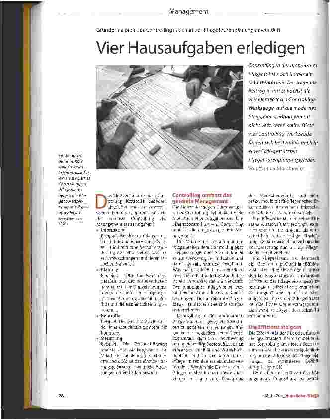 Vorschauseite 1: Vier Hausaufgaben erledigen
