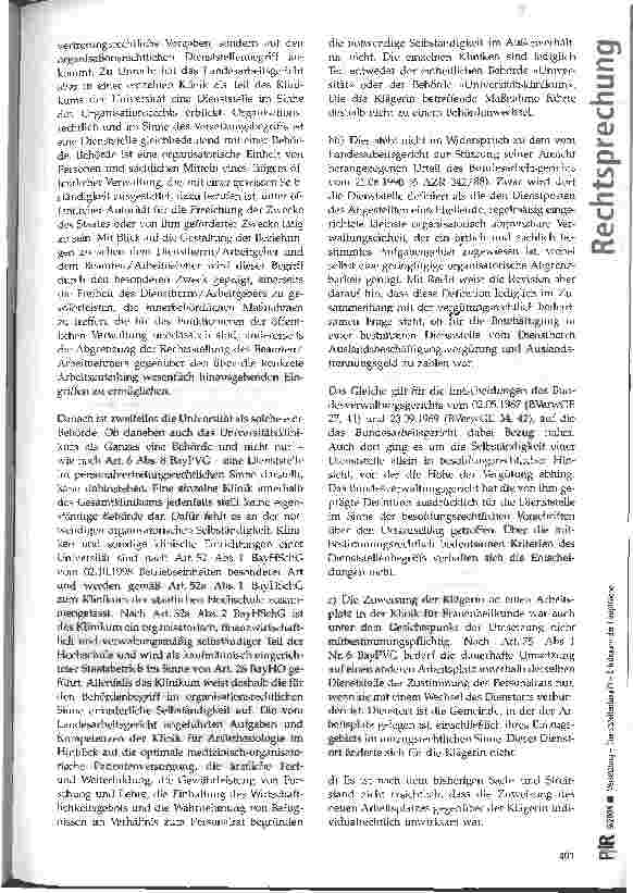 Vorschauseite 3: Versetzung -Dienststellenbegriff -Erledigung der Hauptsache