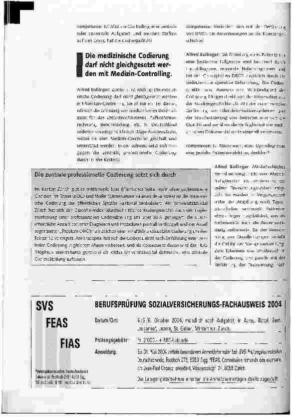 Vorschauseite 2: Medizin-Controlling: Mit DRG ein neuer Kompetenzfaktor?