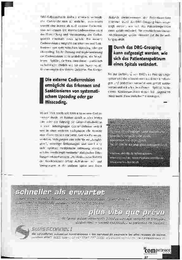 Vorschauseite 3: Medizin-Controlling: Mit DRG ein neuer Kompetenzfaktor?