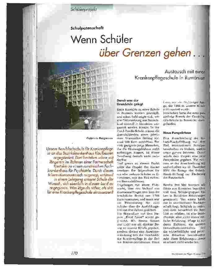 Vorschauseite 1: Wenn Schüler über Grenzen gehen ...