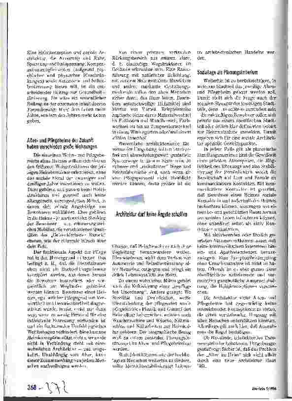 Vorschauseite 6: Heimkonzept und Bauplanung