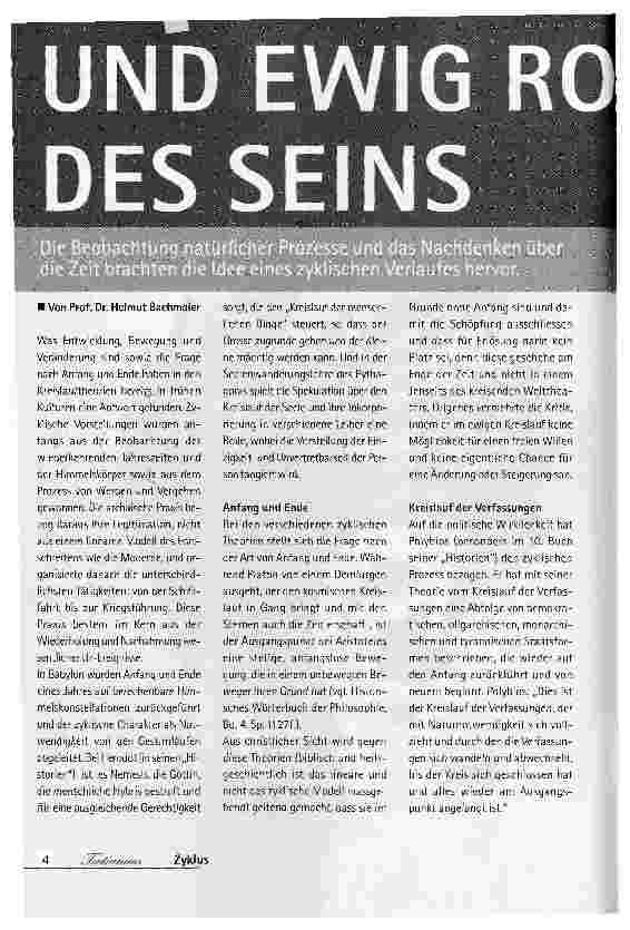 Vorschauseite 1: Und ewig rollt das Rad des Seins