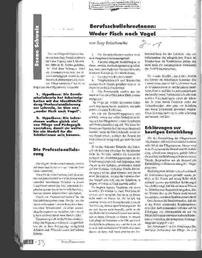 Vorschauseite 1: BerufsschullehrerInnen: Weder Fisch noch Vogel