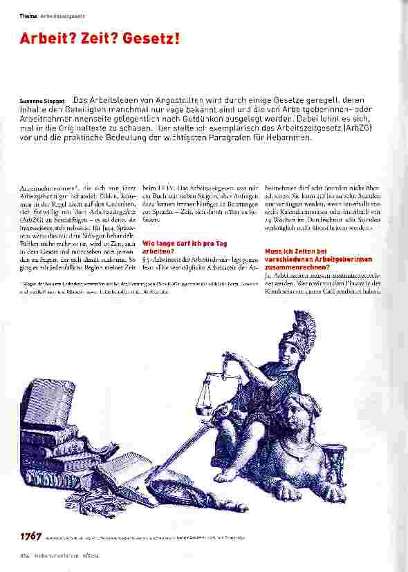 Vorschauseite 1: Arbeit? Zeit? Gesetz!