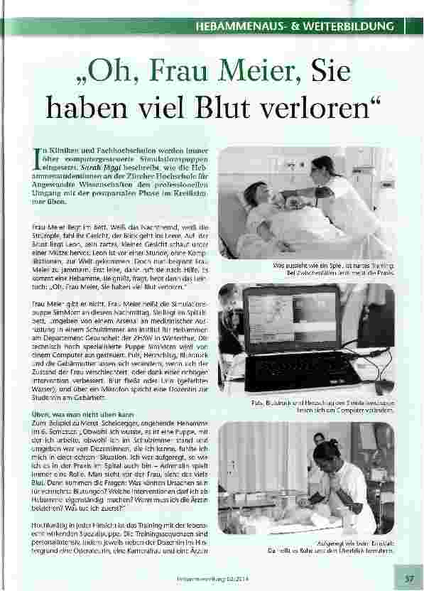 Vorschauseite 1: Oh, Frau Meier, Sie haben viel Blut verloren