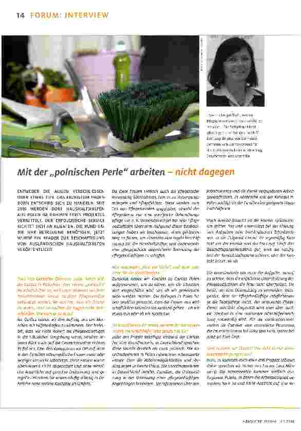 Vorschauseite 1: Mit der „polnischen Perle arbeiten - nicht dagegen