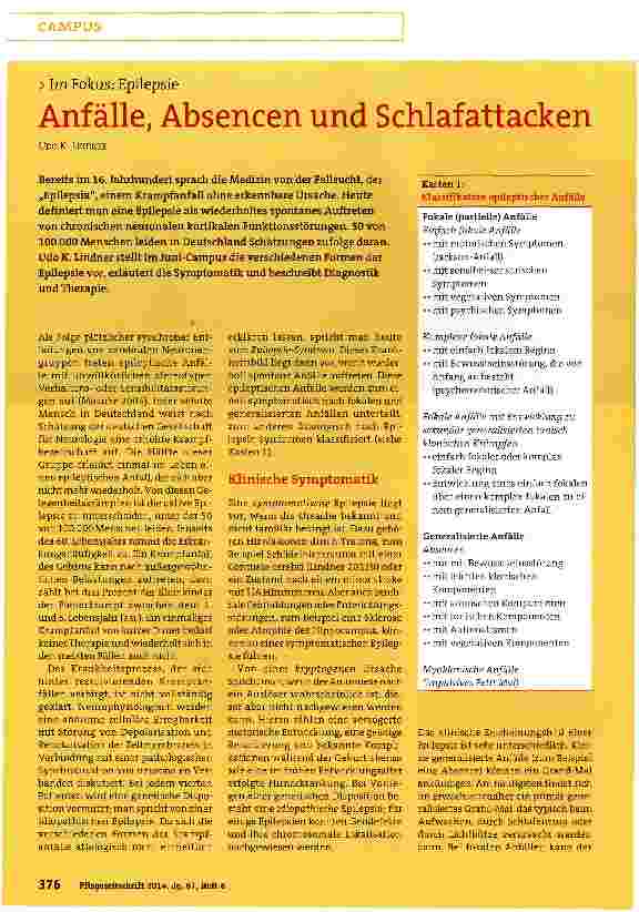 Vorschauseite 1: Anfälle, Absencen und Schlafattacken