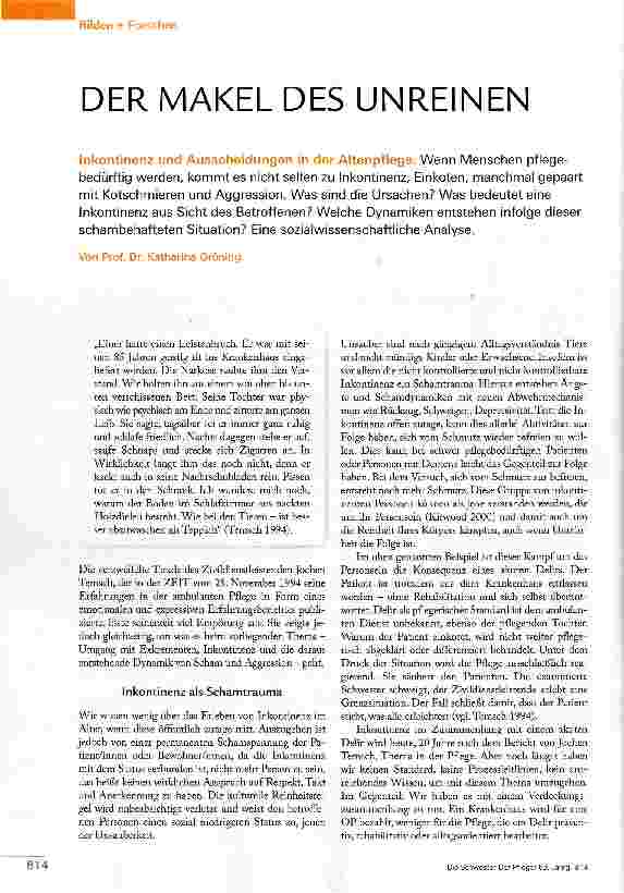 Vorschauseite 1: DER MAKEL DES UNREINEN