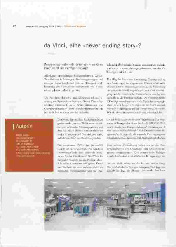 Vorschauseite 1: da Vinci, eine »never ending story«?