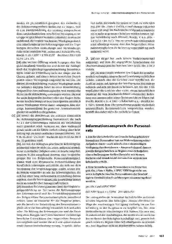 Vorschauseite 4: Beförderung eines freigestellten Personalratsmitgliedes im Referenzgruppenmodell der Bundeswehr