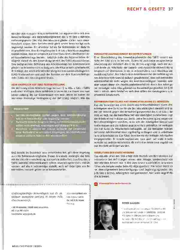 Vorschauseite 2: Betriebsrat: Kein Anspruch auf Festanstellung