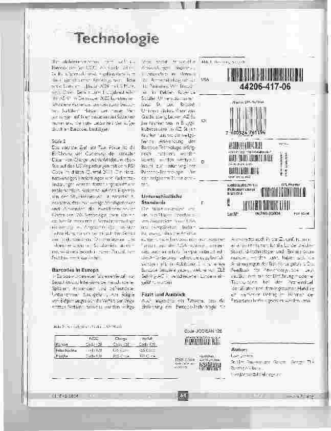 Vorschauseite 2: Einführung eines internationalen Barcoding Standards