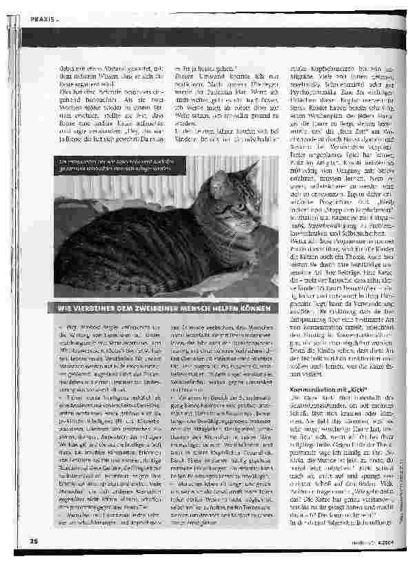 Vorschauseite 3: Katzen in der Psychotherapie