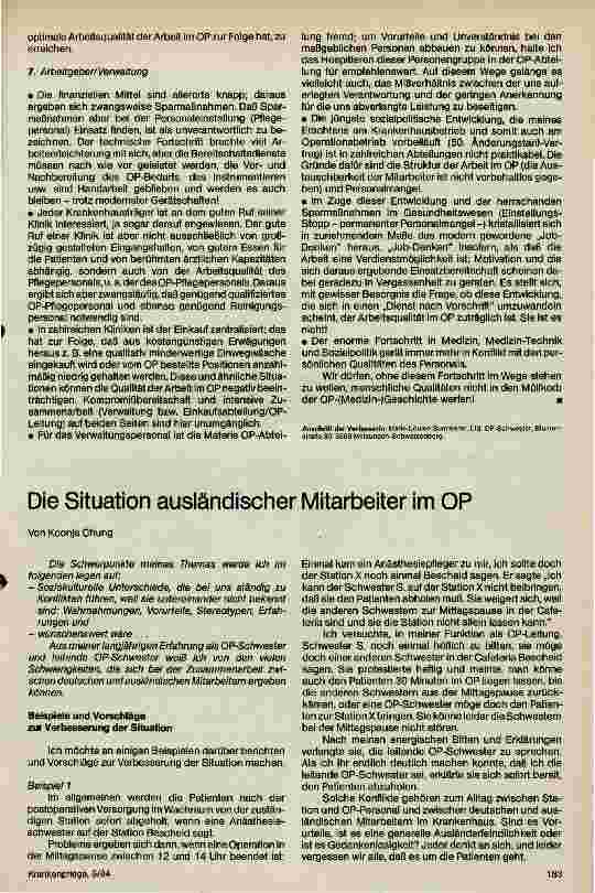 Vorschauseite 4: Qualität der Arbeit im OP