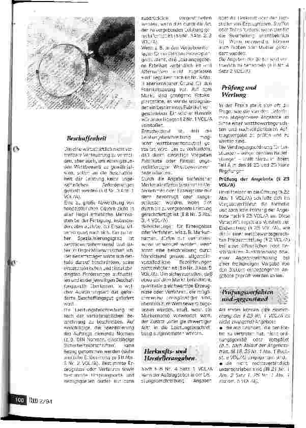 Vorschauseite 4: Von der Ausschreibung (A) zur Auswertung der Angebote Regelungen der Verdingungsordnung für Leistungen