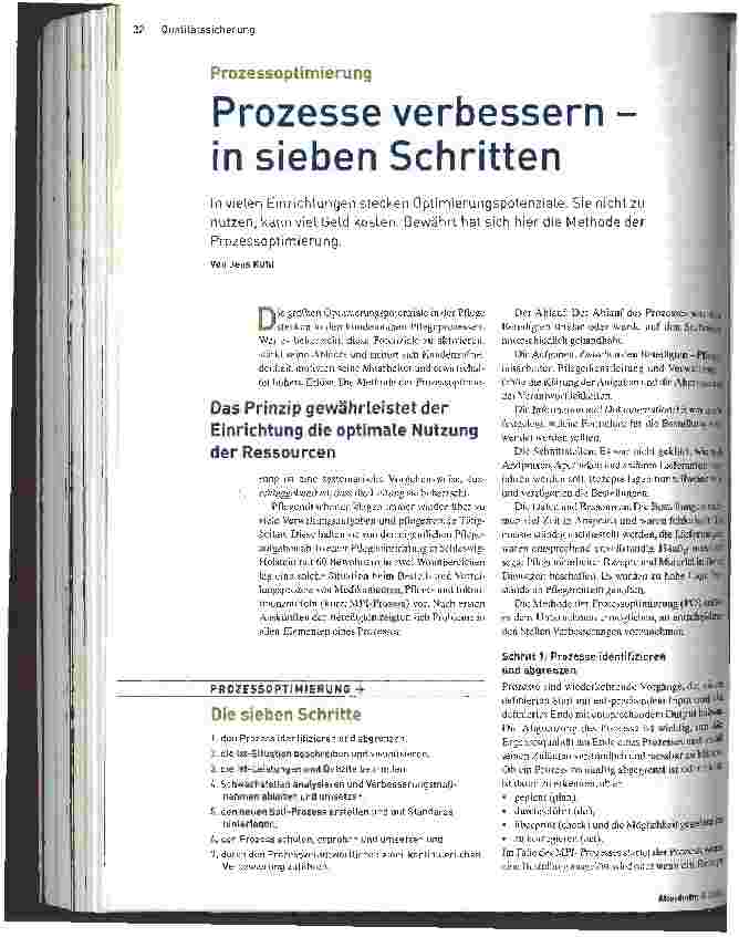 Vorschauseite 1: Prozesse verbessern - in sieben Schritten