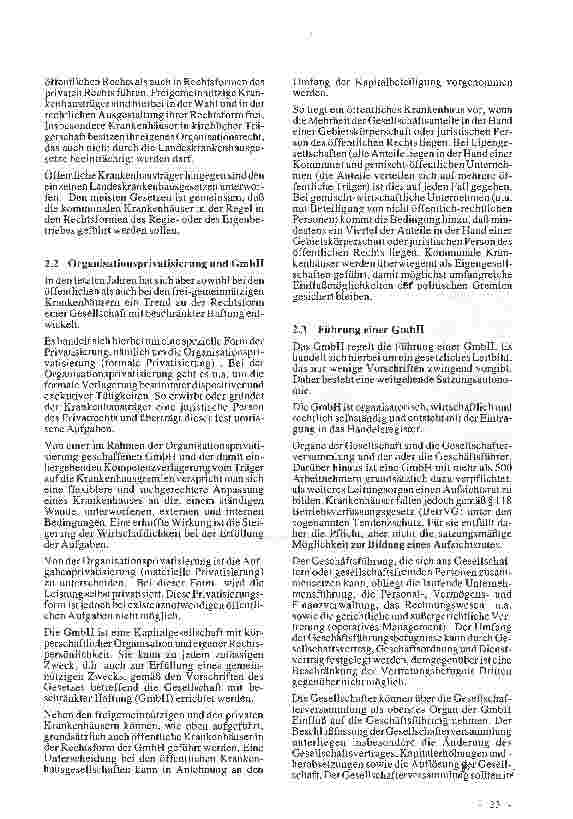 Vorschauseite 3: Krankenhaus-GmbH und autonomes Pflegemanagement - ein Widerspruch?