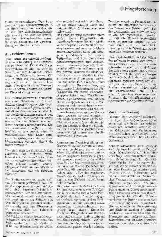 Vorschauseite 6: An der falschen Pille hängt sich die Ethik auf Pflegende sprechen über Erfahrungen mit Medikamentenfehlern