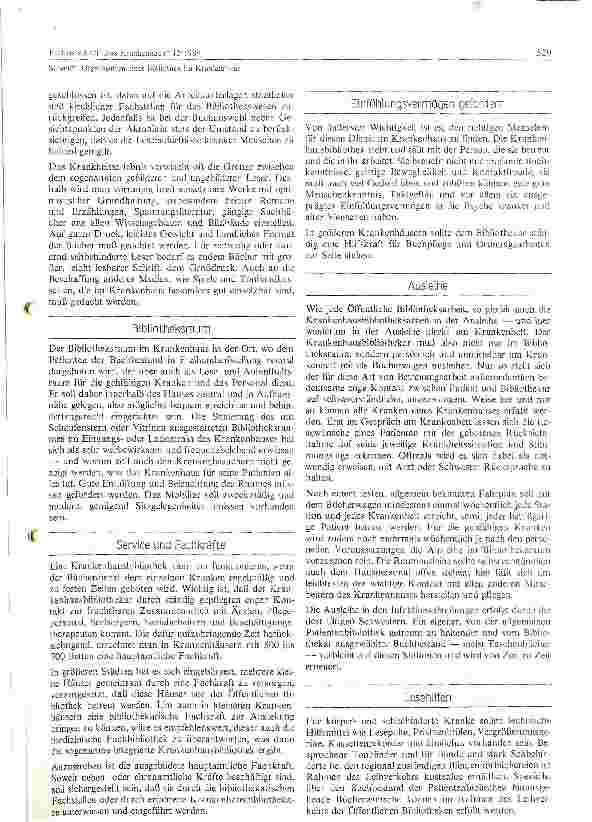 Vorschauseite 2: Organisation einer Krankenhaus-Bibliothek