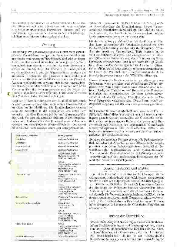 Vorschauseite 3: Organisation einer Krankenhaus-Bibliothek