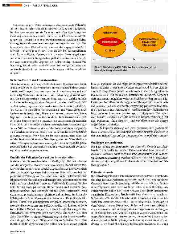 Vorschauseite 2: Palliative Care auf der Intensivstation