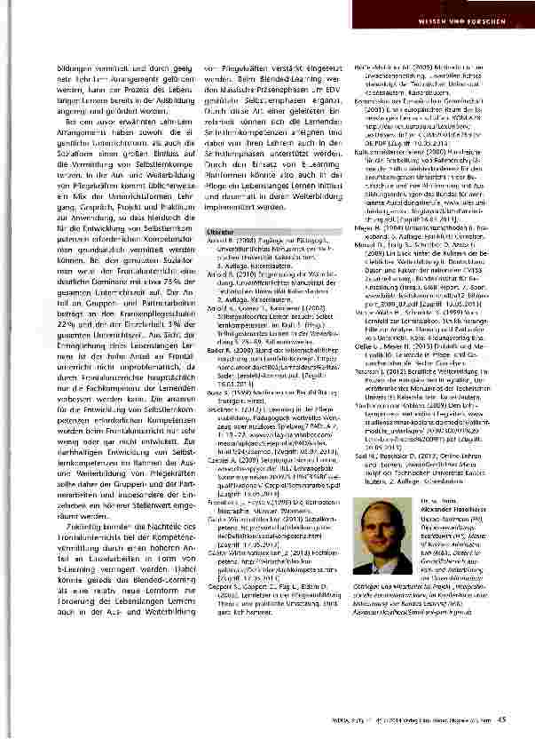 Vorschauseite 5: Lebenslanges Lernen in der Pflege