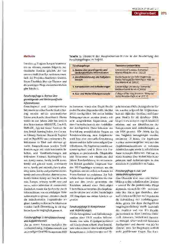 Vorschauseite 3: Family Health Nursing - eine Herausforderung für Ausund Weiterbildung? Ergebnisse eines europäischen Projektes