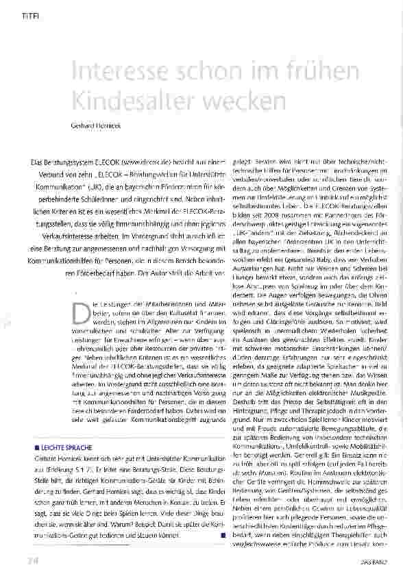 Vorschauseite 1: Interesse schon im frühen Kindesalter wecken