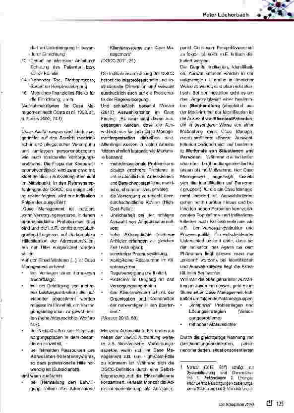 Vorschauseite 2: Indikation für Case Management