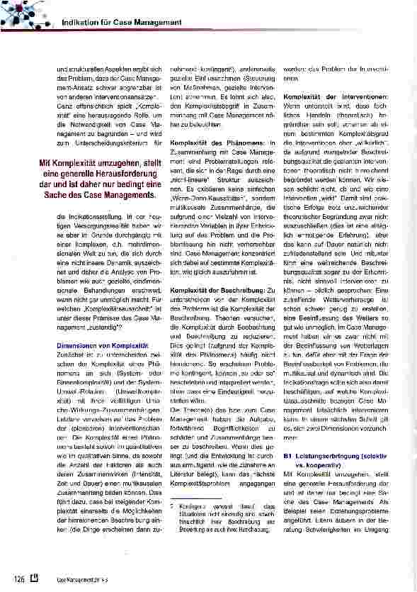 Vorschauseite 3: Indikation für Case Management
