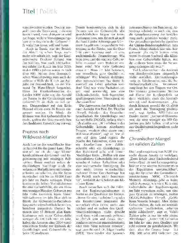 Vorschauseite 2: Krise im Kreißsaal