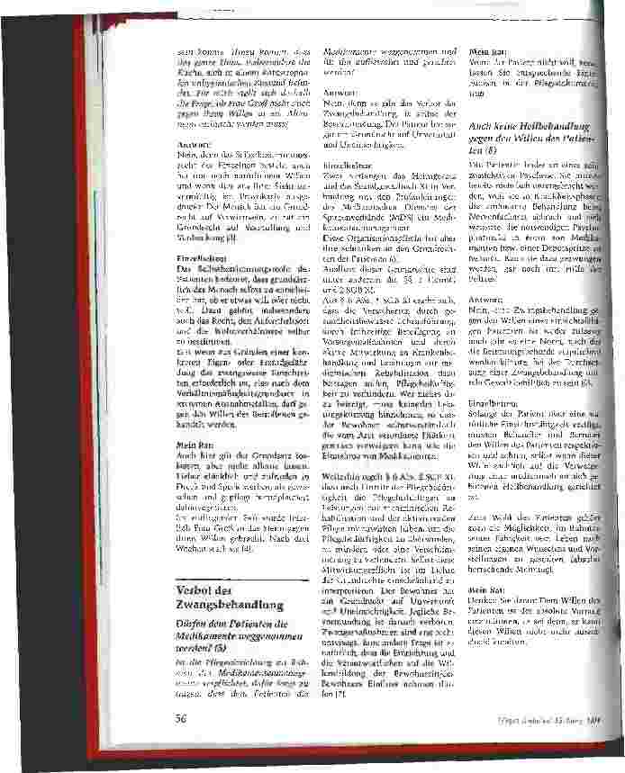 Vorschauseite 2: Die rechtliche Beurteilung von Nahrungsverweigerung und Zwangsernährung Teil 1