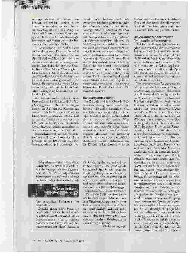 Vorschauseite 3: Freiberuflich oder angestelltAnforderungen an die Hebammenarbeit von morgen