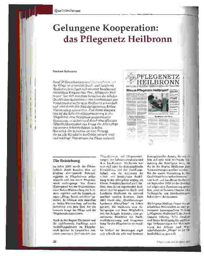 Vorschauseite 1: Gelungene Kooperation: das Pflegenetz Heilbronn