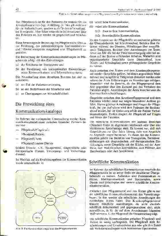 Vorschauseite 2: Kommunikationssystem des Pflegebereiches - Ergebnisse einer empirischen Untersuchung
