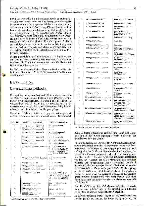 Vorschauseite 3: Kommunikationssystem des Pflegebereiches - Ergebnisse einer empirischen Untersuchung