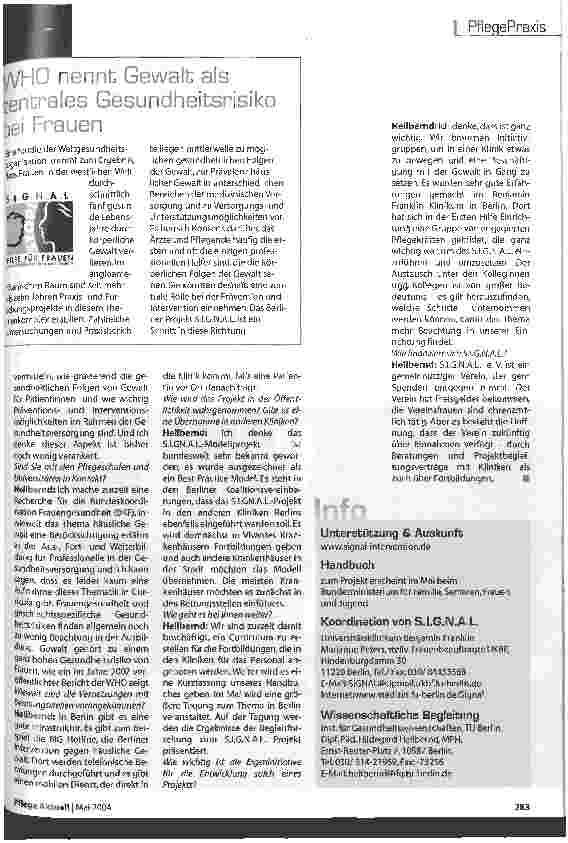Vorschauseite 4: Wenn die S.I.G.N.A.L. - Lämpchen leuchten